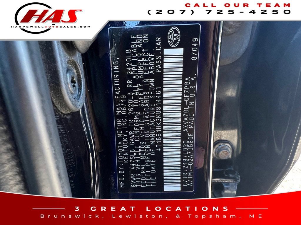 Used 2019 Toyota Camry XSE FWD image 16