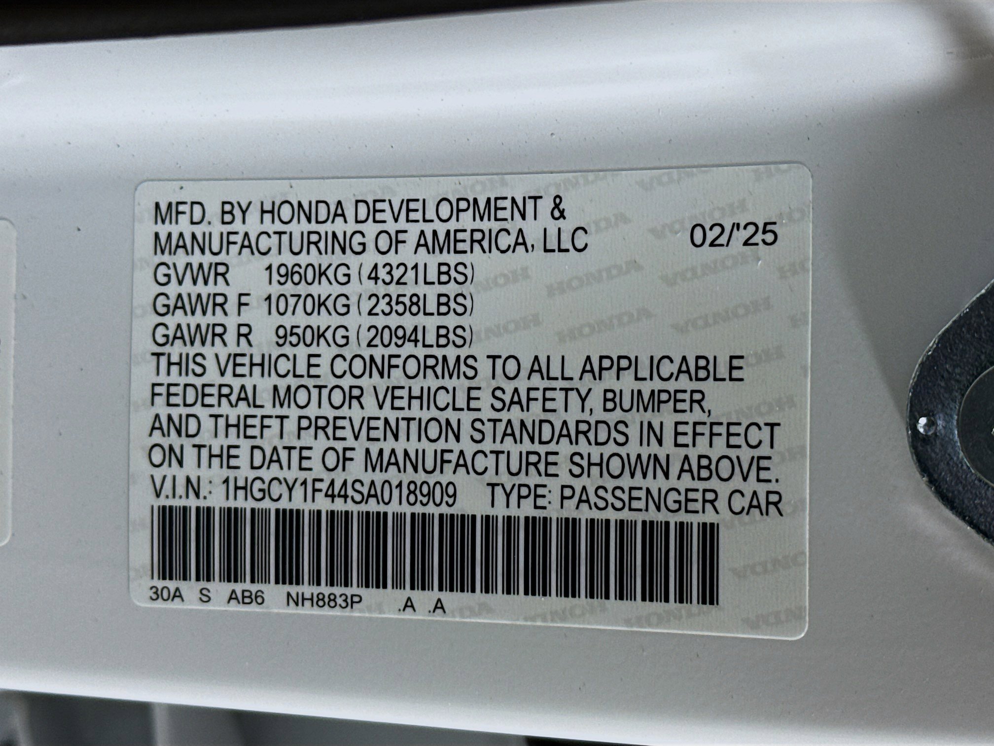 Certified 2025 Honda Accord SE image 30