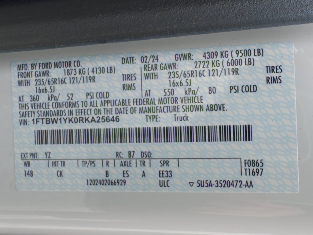 Used 2024 Ford E-Transit Low Roof RWD image 25