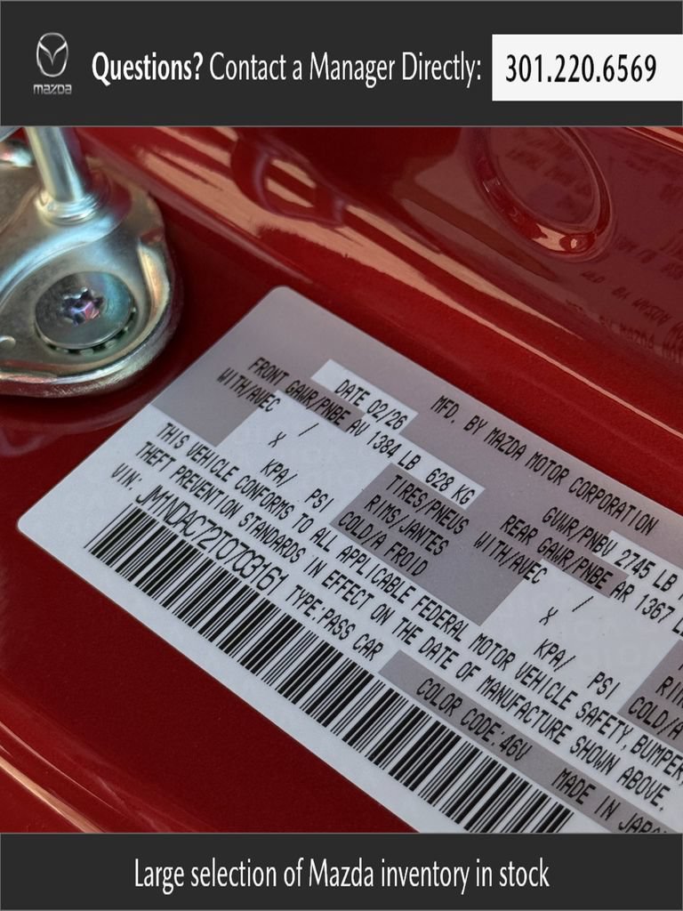 New 2026 MAZDA MX-5 Miata Club RWD image 29