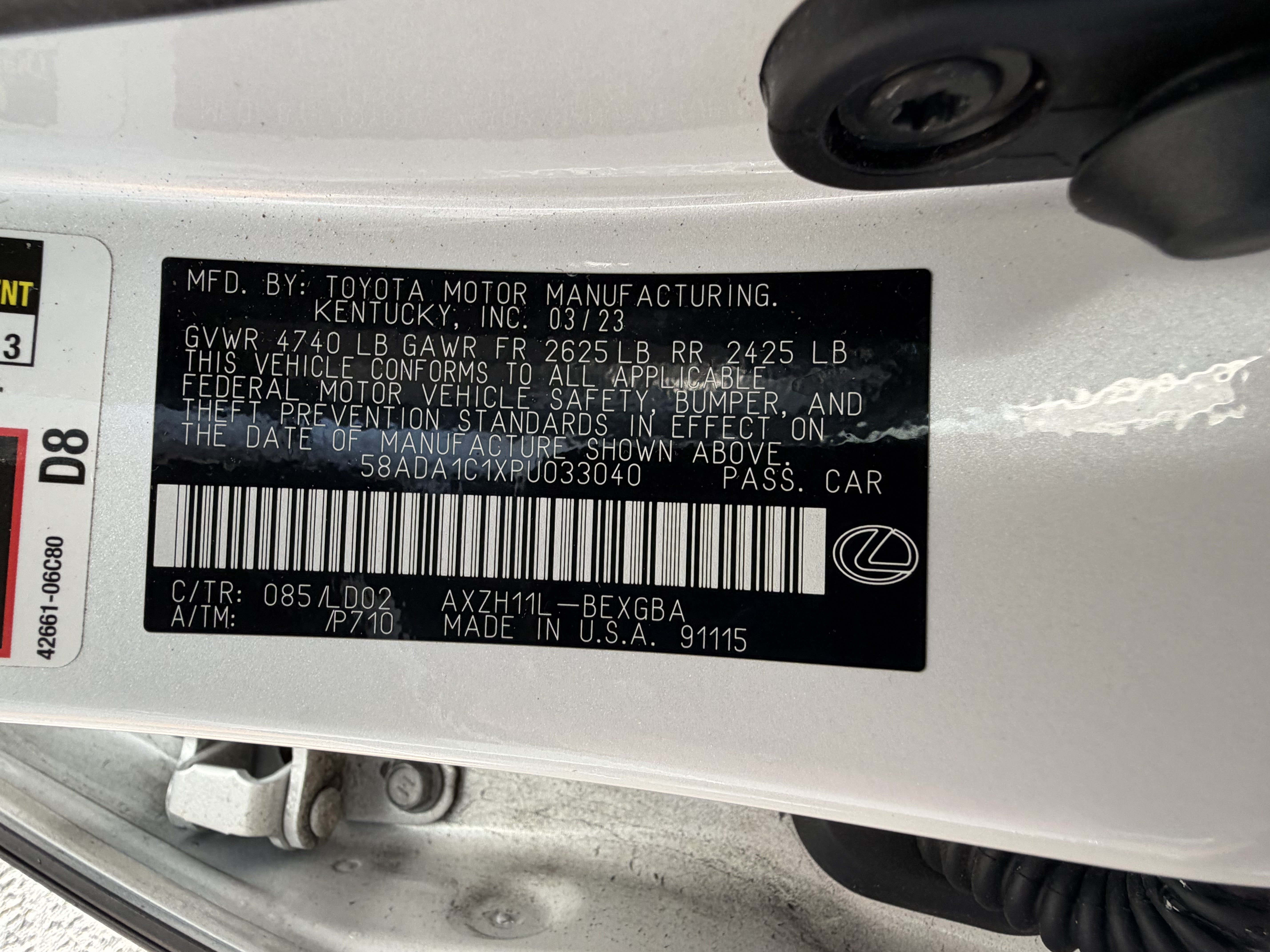 Used 2023 Lexus ES 300h w/ Premium Package FWD image 47