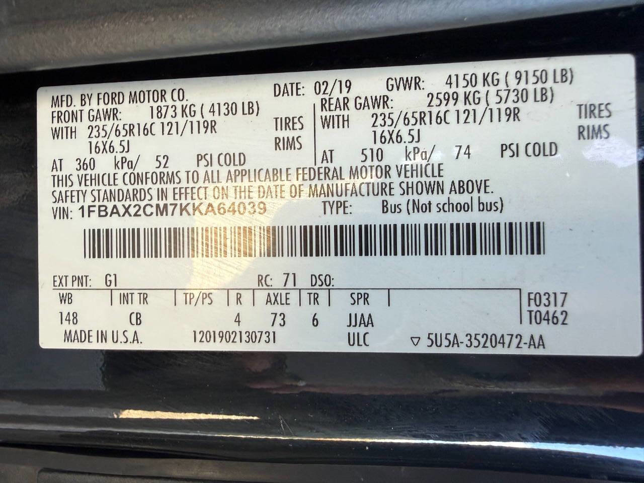 Used 2019 Ford Transit 350 XLT RWD image 43