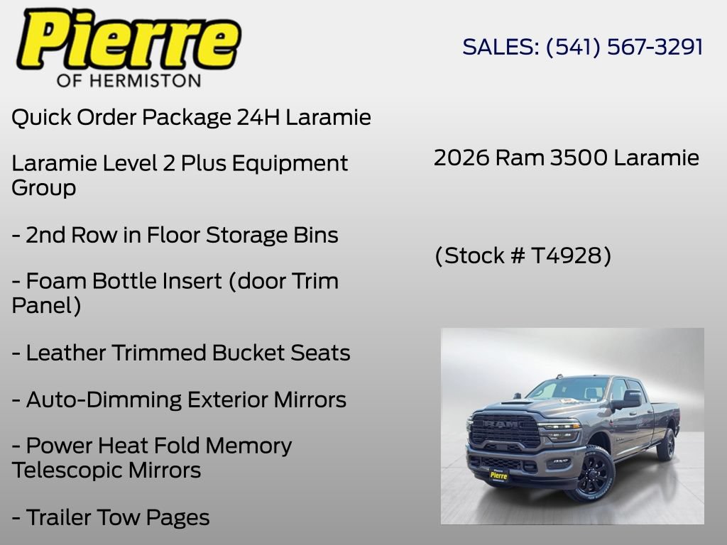 New 2026 RAM 3500 Laramie AWD/4WD image 6