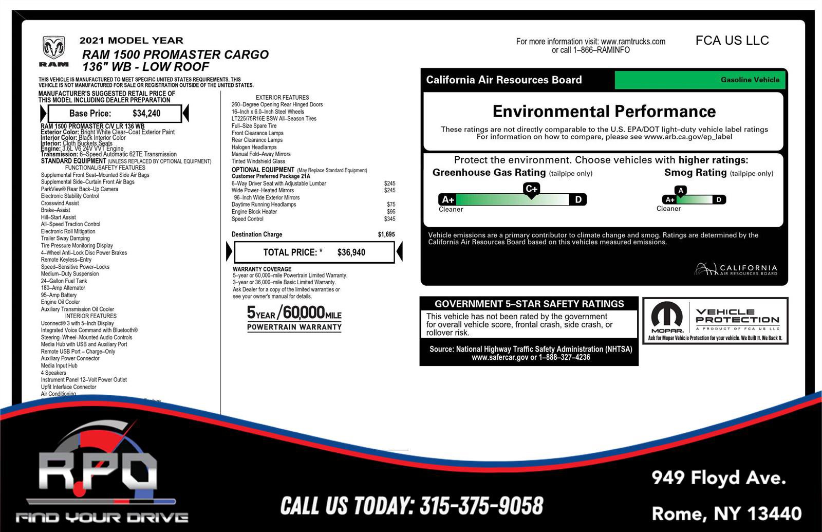 Used 2021 RAM ProMaster 1500 FWD image 28