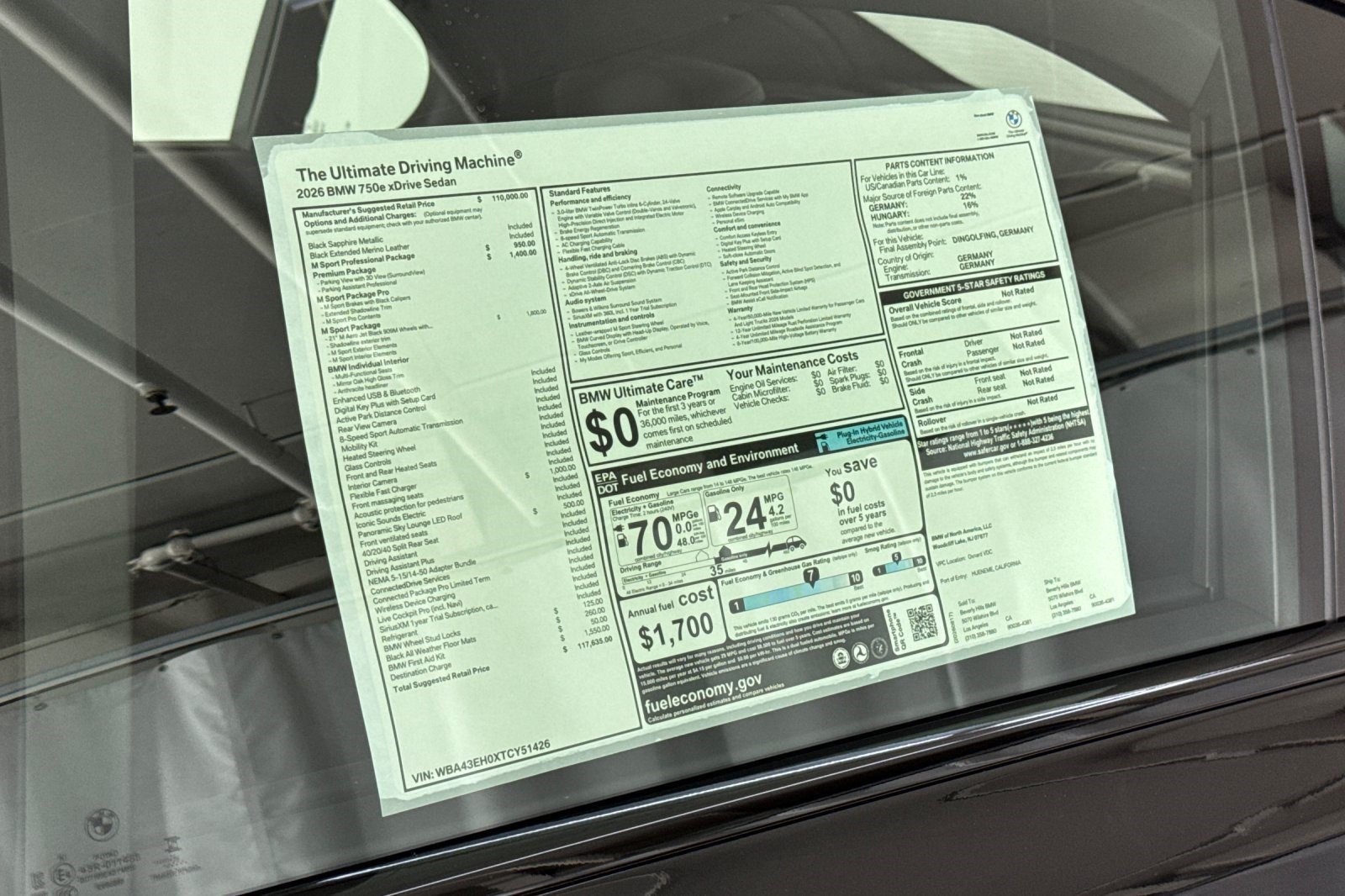 New 2026 BMW 750e xDrive w/ Premium Package AWD/4WD image 29
