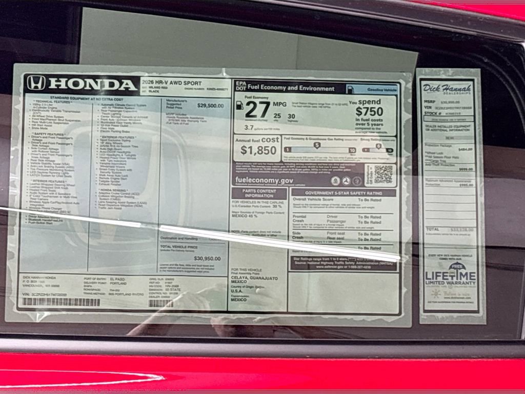 New 2026 Honda HR-V Sport image 23