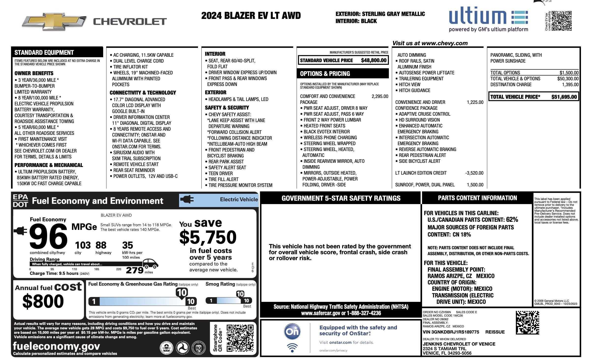 Used 2024 Chevrolet Blazer EV LT AWD/4WD image 4