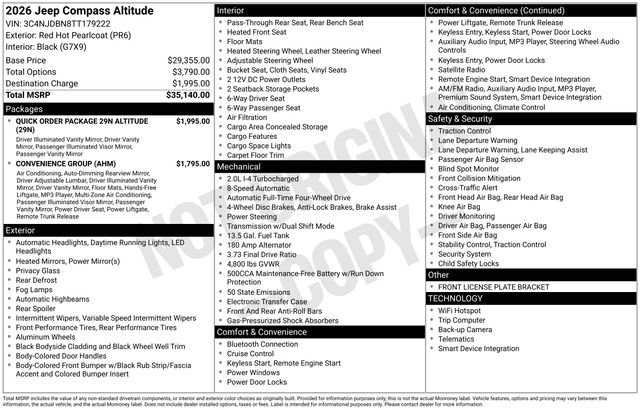 New 2026 Jeep Compass Latitude AWD/4WD image 16