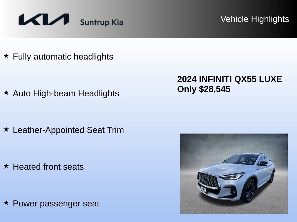 Used 2024 INFINITI QX55 Luxe image 16