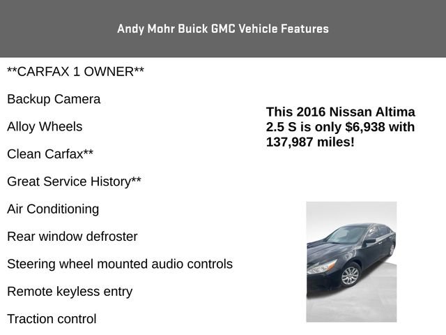 Used 2016 Nissan Altima 2.5 S w/ Power Driver Seat Package image 4