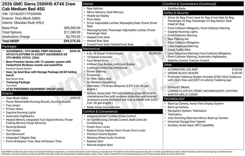 New 2026 GMC Sierra 2500 AT4X AWD/4WD image 5