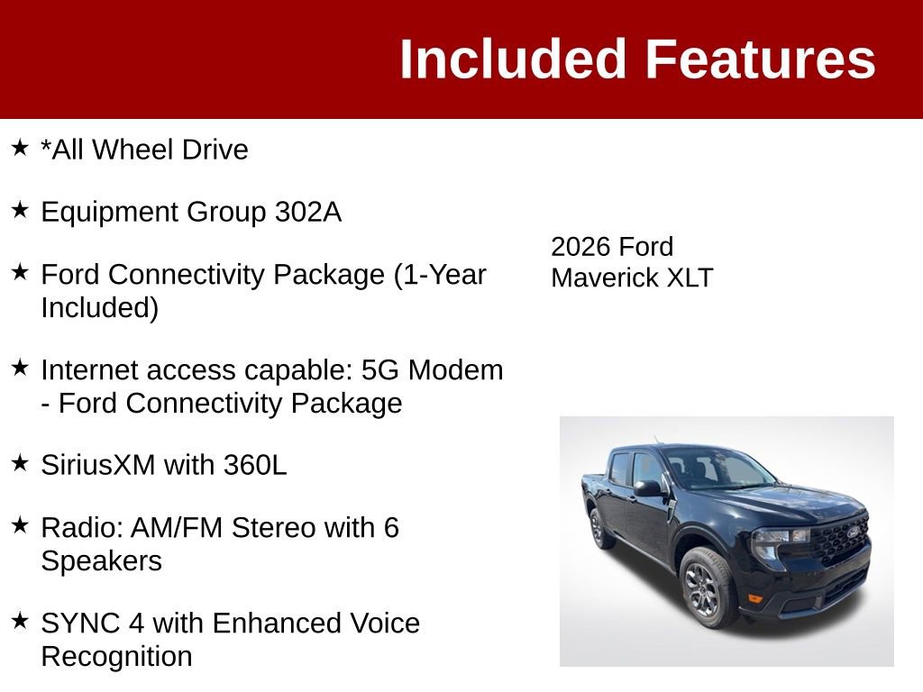 Used 2026 Ford Maverick XLT AWD/4WD image 3