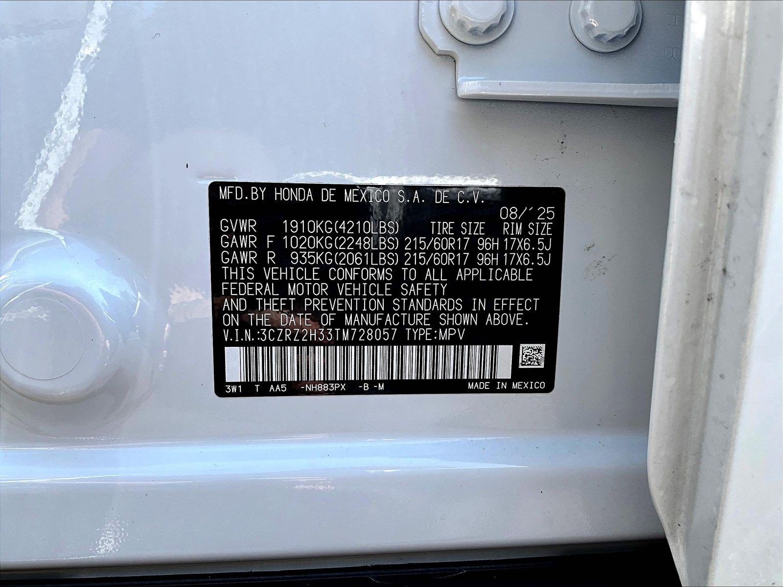 Certified 2026 Honda HR-V LX image 19