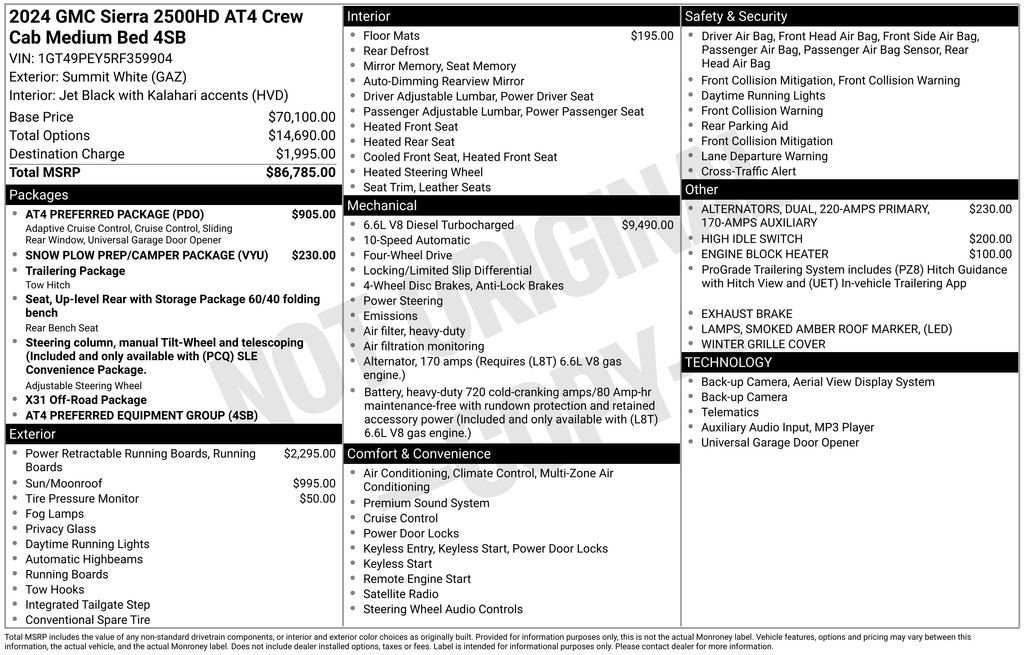 Certified 2024 GMC Sierra 2500 AT4 w/ AT4 Preferred Package image 7