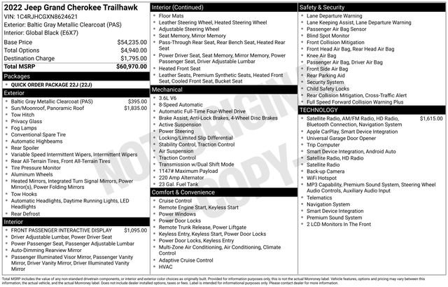 Used 2022 Jeep Grand Cherokee Trailhawk image 21