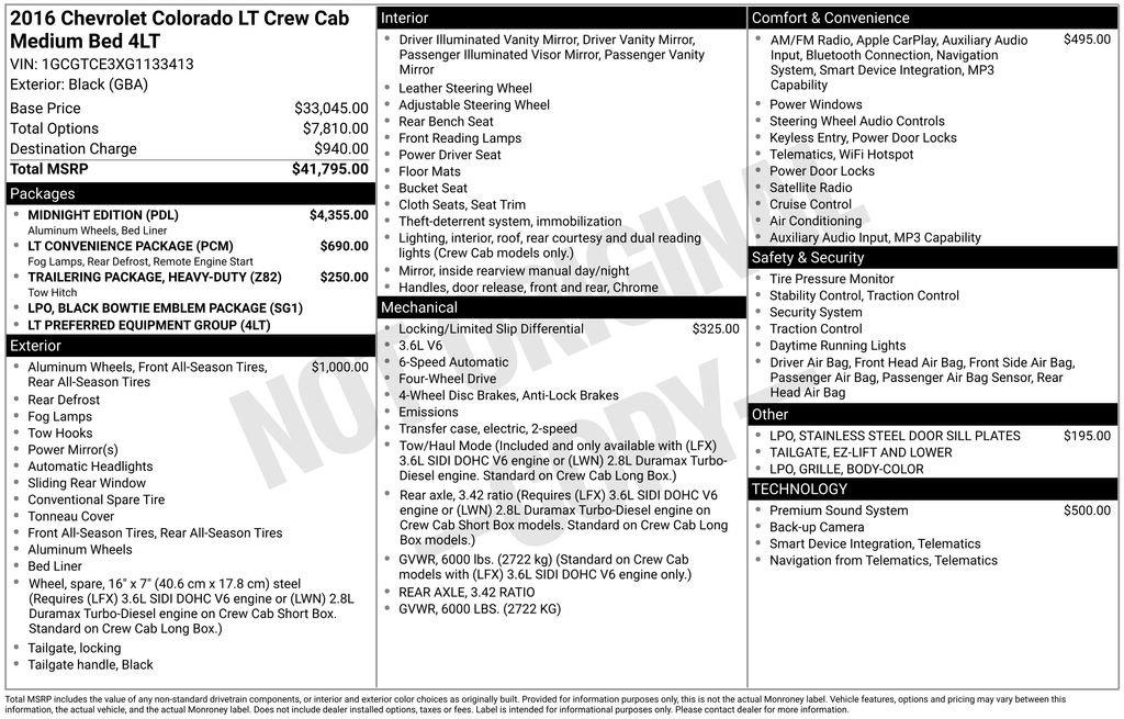 Used 2016 Chevrolet Colorado LT w/ Midnight Edition image 2