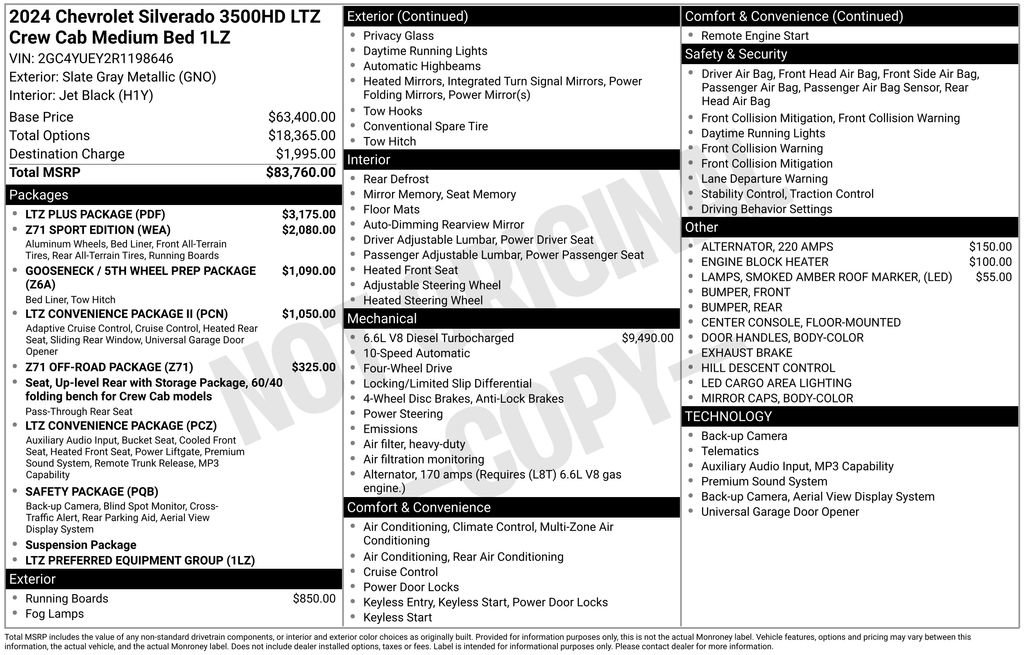 Used 2024 Chevrolet Silverado 3500 LTZ w/ LTZ Plus Package image 29