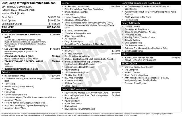 Used 2021 Jeep Wrangler Unlimited Rubicon image 2