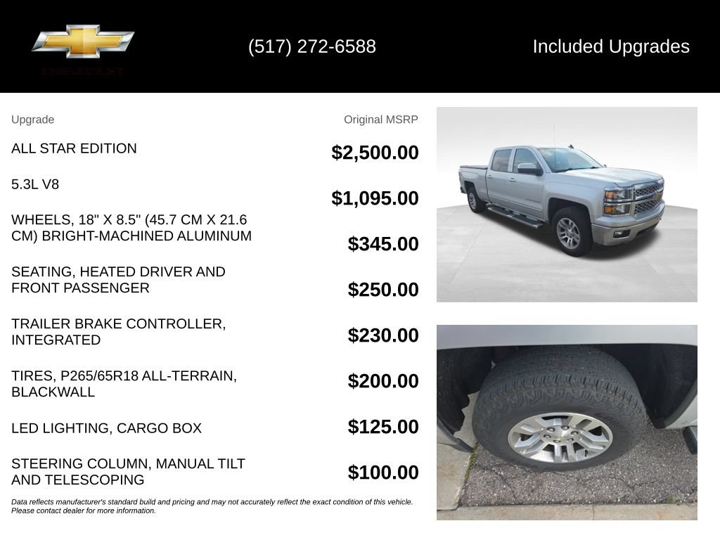 Used 2015 Chevrolet Silverado 1500 LT w/ All Star Edition AWD/4WD image 5