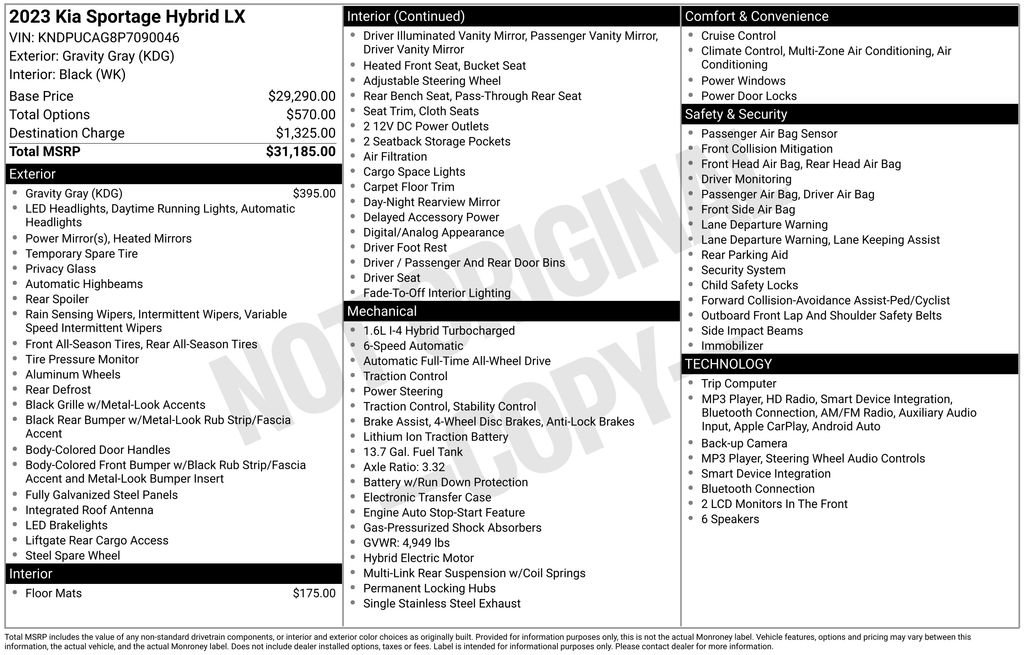 Certified 2023 Kia Sportage LX AWD/4WD image 10