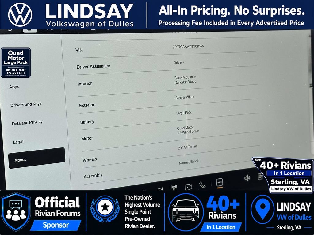Used 2022 Rivian R1T Adventure AWD/4WD image 26