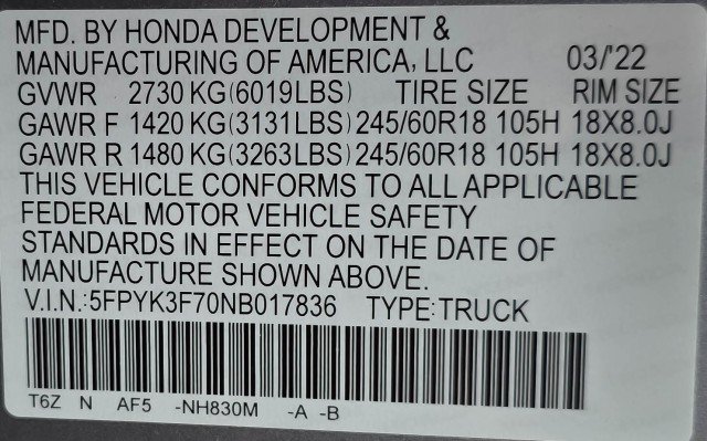 Used 2022 Honda Ridgeline RTL-E image 48