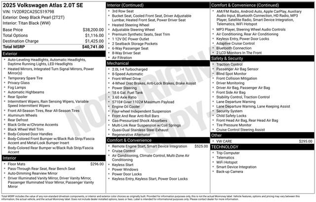 Used 2025 Volkswagen Atlas SE FWD image 44