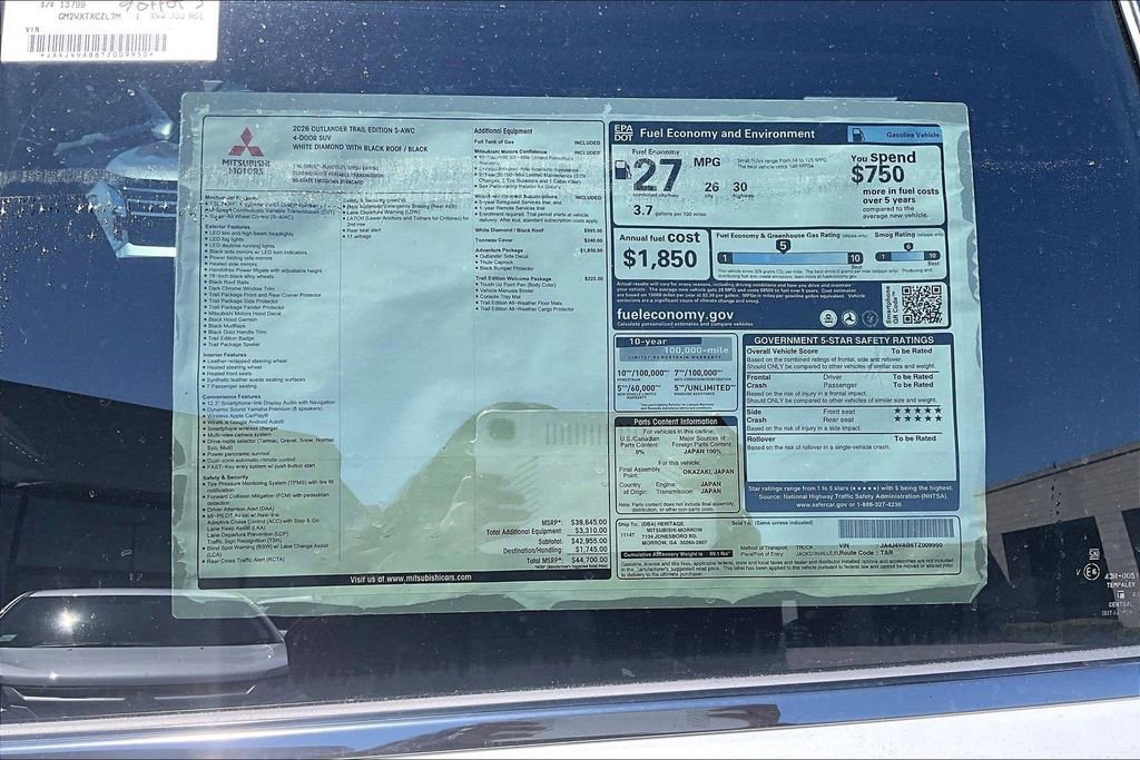New 2026 Mitsubishi Outlander AWD image 14