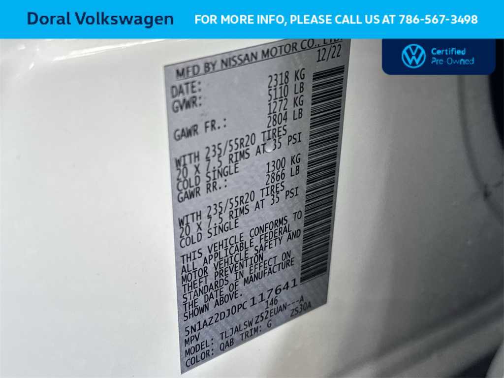 Used 2023 Nissan Murano Platinum w/ Cargo Package image 29