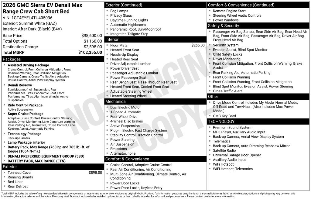 Used 2026 GMC Sierra EV Denali AWD/4WD image 35