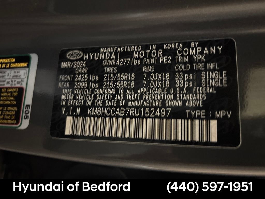 Certified 2024 Hyundai Kona SEL w/ Convenience Package AWD/4WD image 15