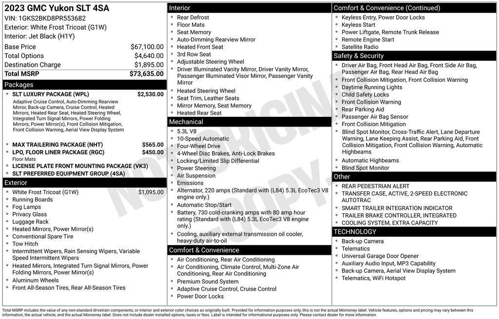 Certified 2023 GMC Yukon SLT w/ SLT Luxury Package AWD/4WD image 5