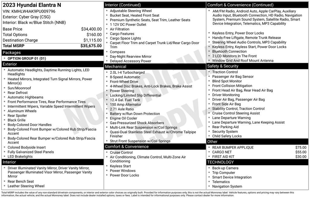 Used 2023 Hyundai Elantra N image 40