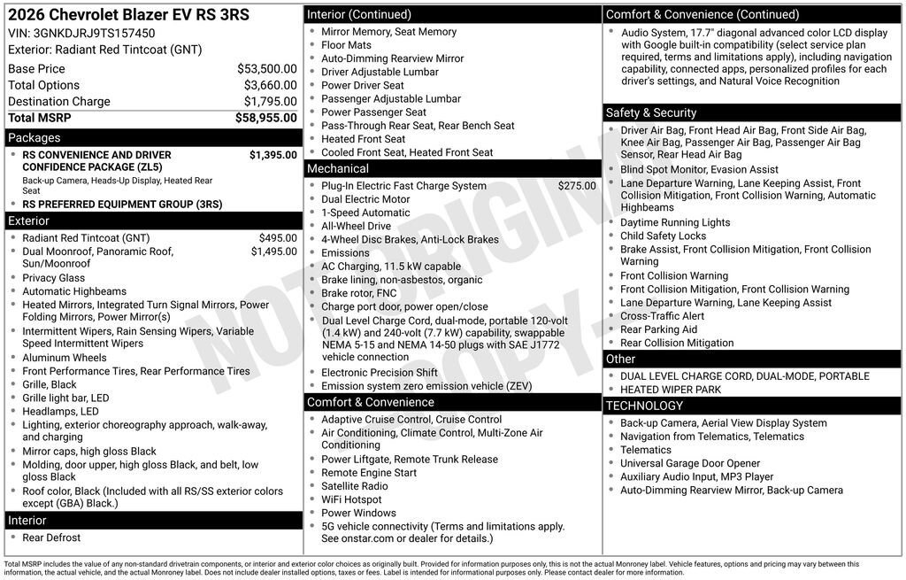 New 2026 Chevrolet Blazer EV RS image 10