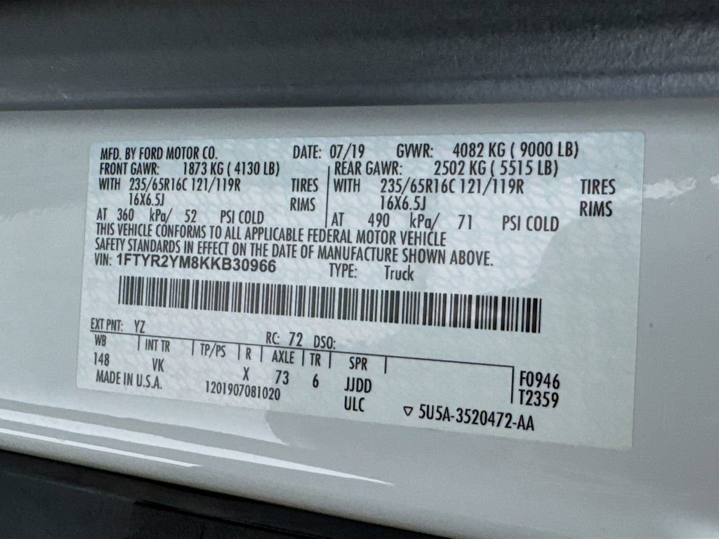 Used 2019 Ford Transit 250 148 Low Roof image 23