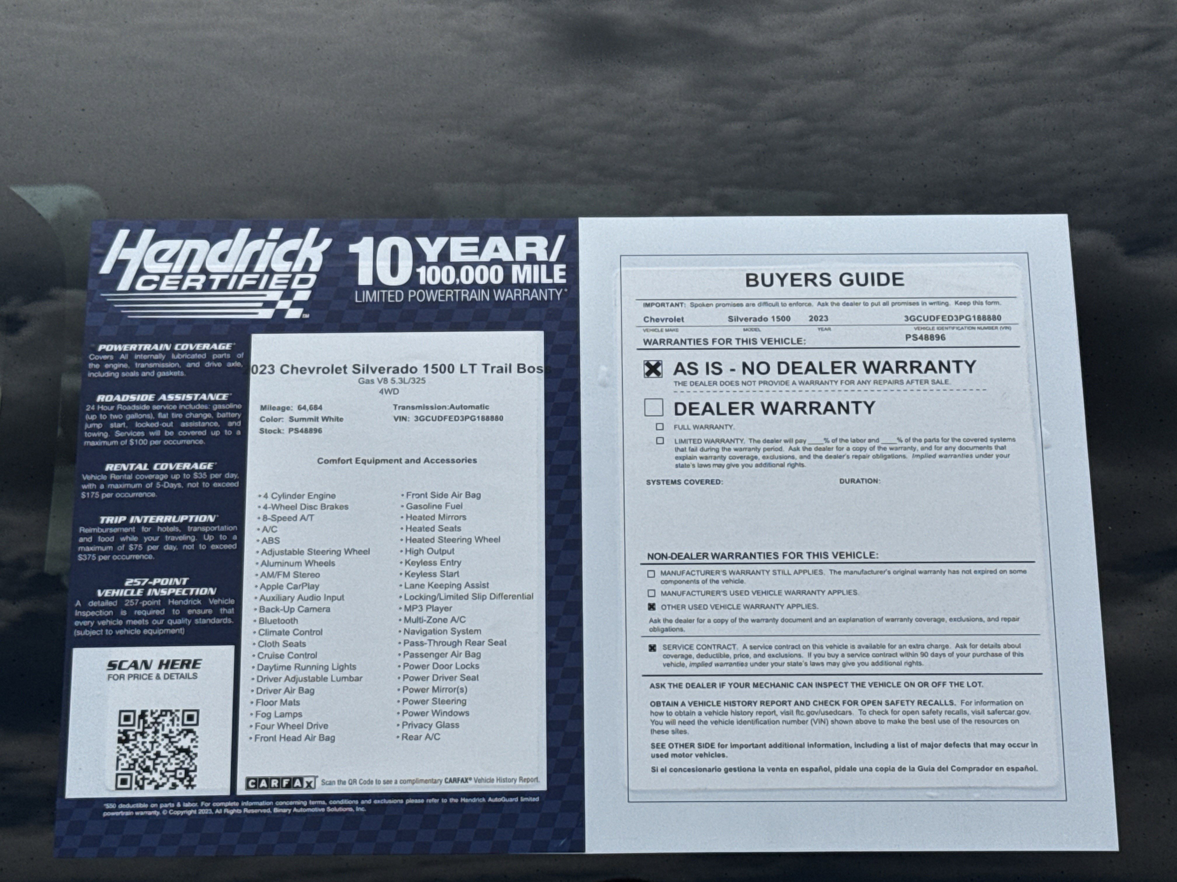 Used 2023 Chevrolet Silverado 1500 LT Trail Boss w/ Protection Package AWD/4WD image 35