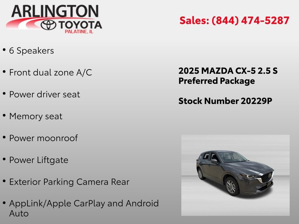 Used 2025 MAZDA CX-5 AWD 2.5 S w/ Preferred Package image 2