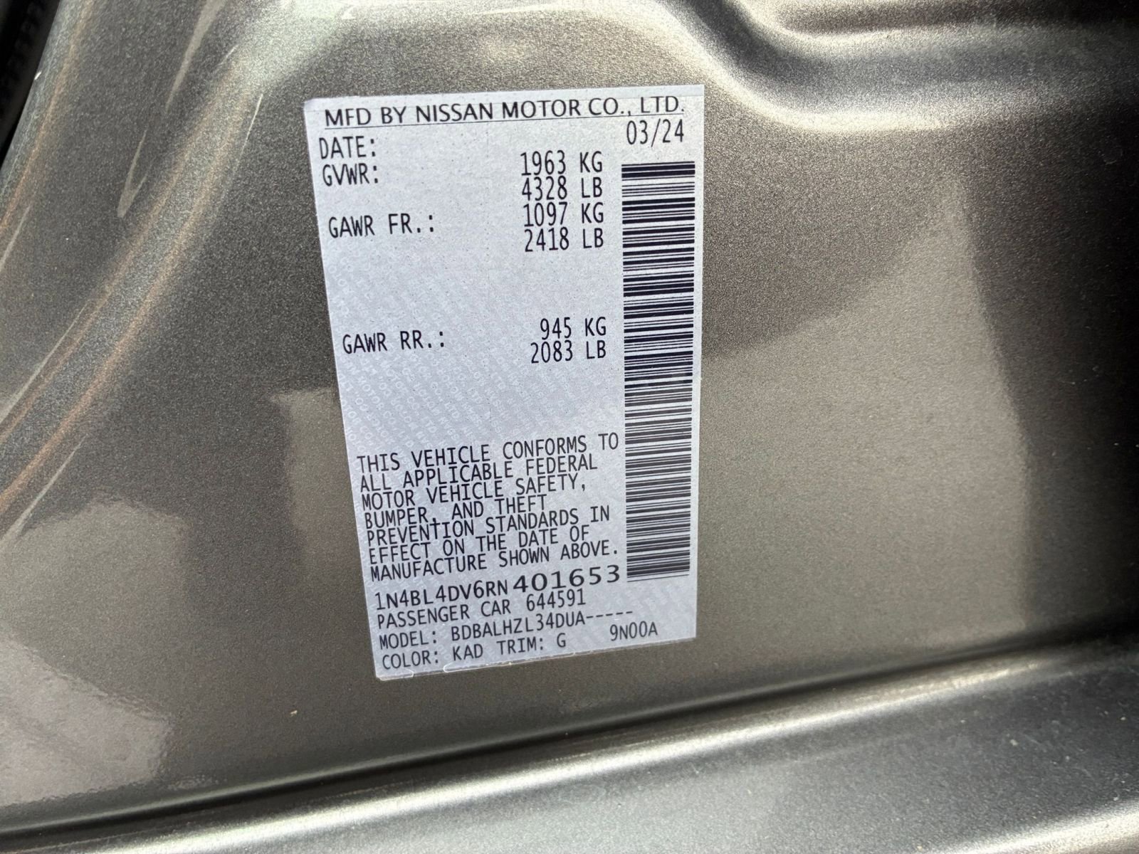 Used 2024 Nissan Altima 2.5 SV FWD image 29