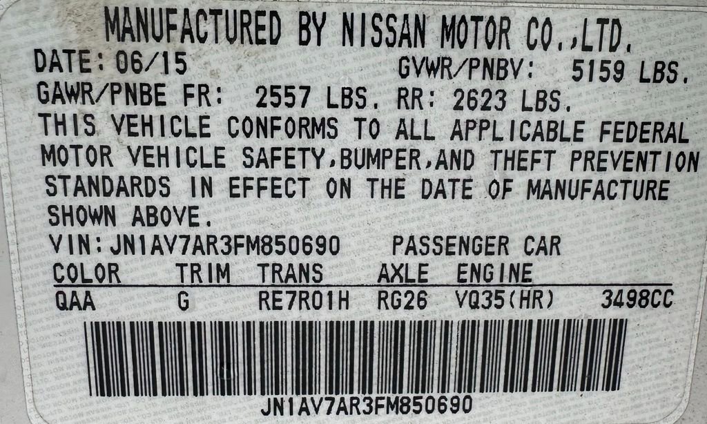 Used 2015 INFINITI Q50 Sport w/ Deluxe Technology Package image 38