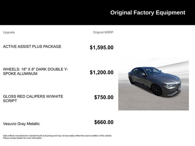 Used 2023 Alfa Romeo Giulia Ti w/ Active Assist Plus Package image 9