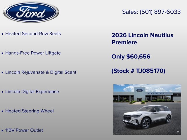 New 2026 Lincoln Nautilus Premier w/ Equipment Group 102A AWD/4WD image 12
