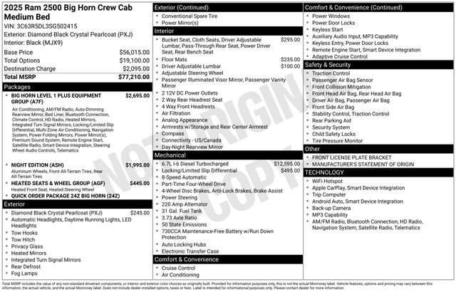 New 2025 RAM 2500 Big Horn AWD/4WD image 27