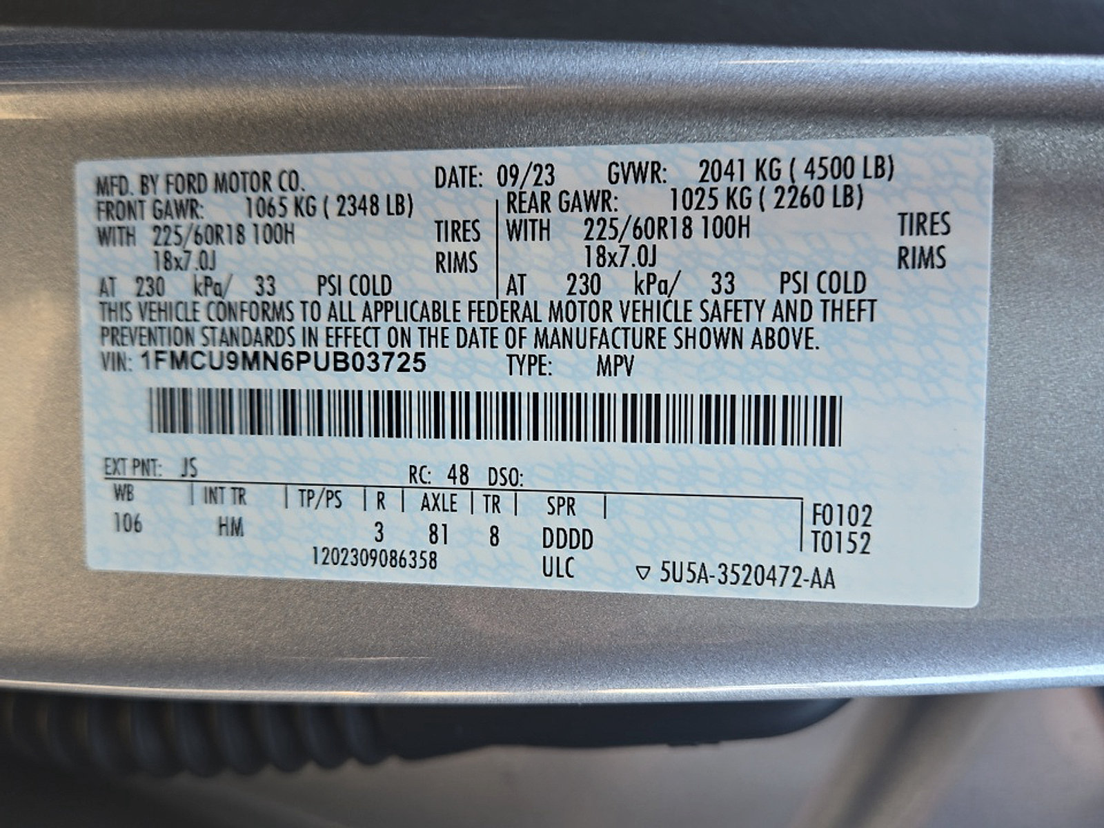 Certified 2023 Ford Escape ST-Line AWD/4WD image 25