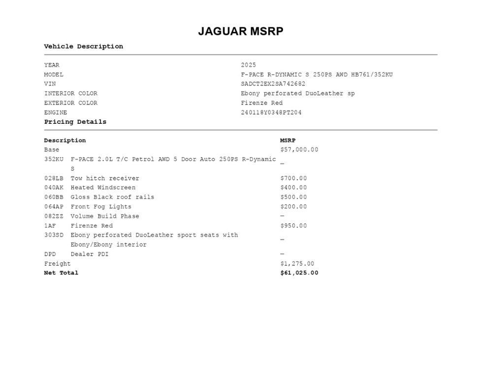 Used 2025 Jaguar F-PACE R-Dynamic S image 2