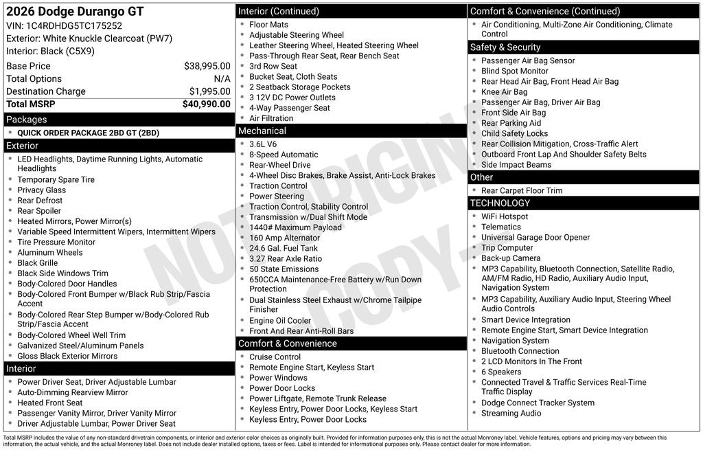 Used 2026 Dodge Durango GT RWD image 7