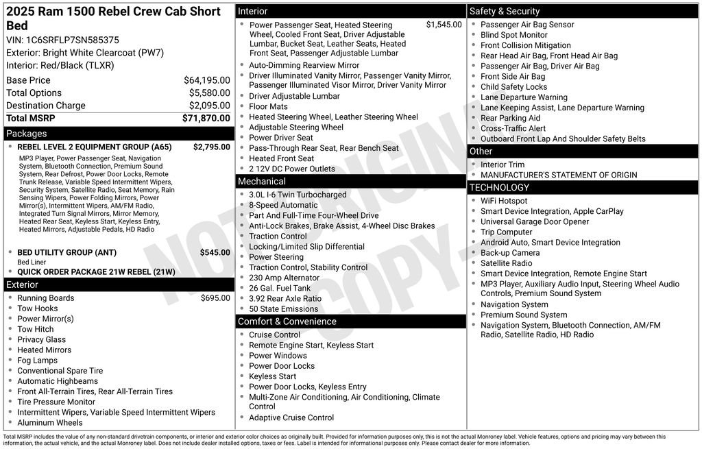 Used 2025 RAM 1500 Rebel w/ Rebel Level 2 Equipment Group AWD/4WD image 5