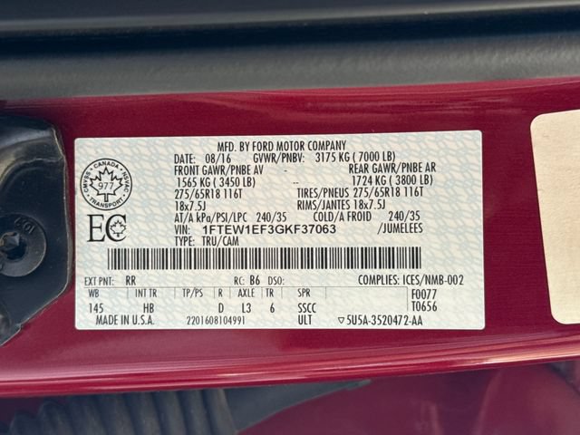 Used 2016 Ford F150 Lariat w/ Equipment Group 501A Mid AWD/4WD image 28
