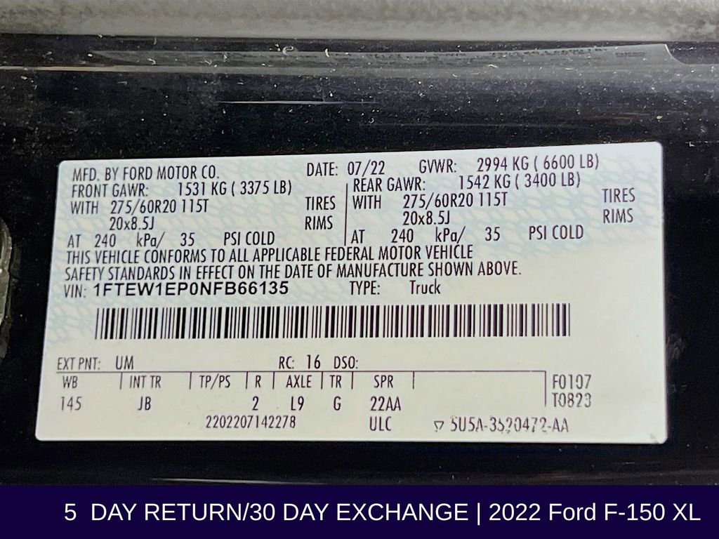 Used 2022 Ford F150 XL w/ STX Appearance Package image 35