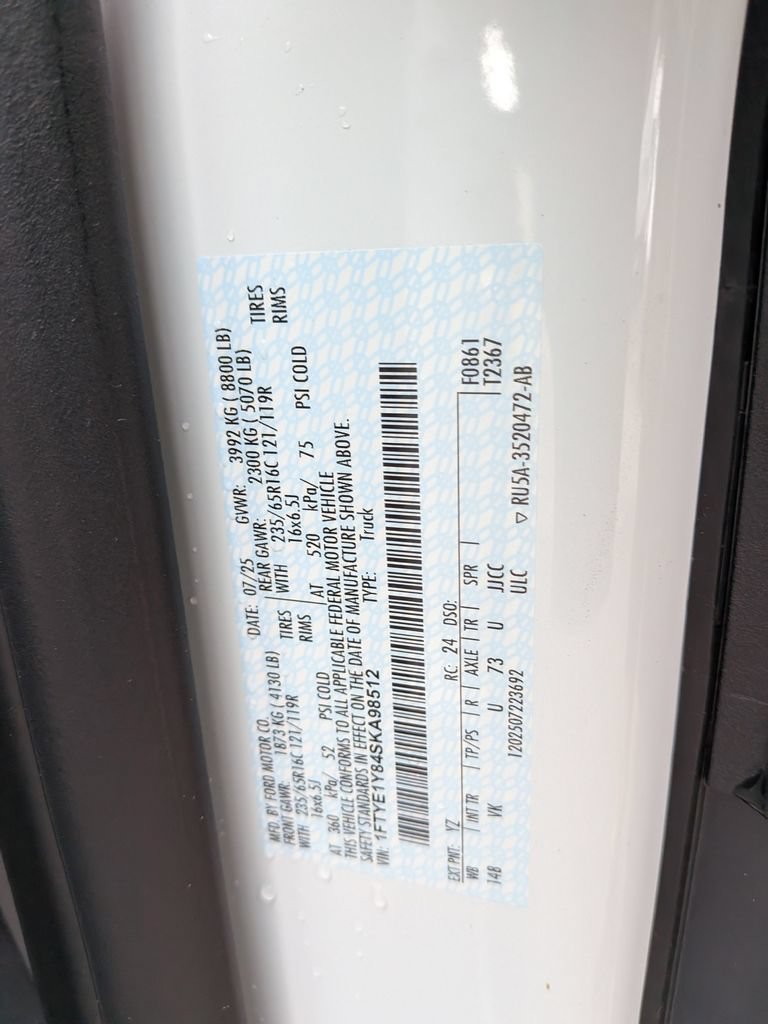 New 2025 Ford Transit 150 Low Roof w/ Load Area Protection Package RWD image 33