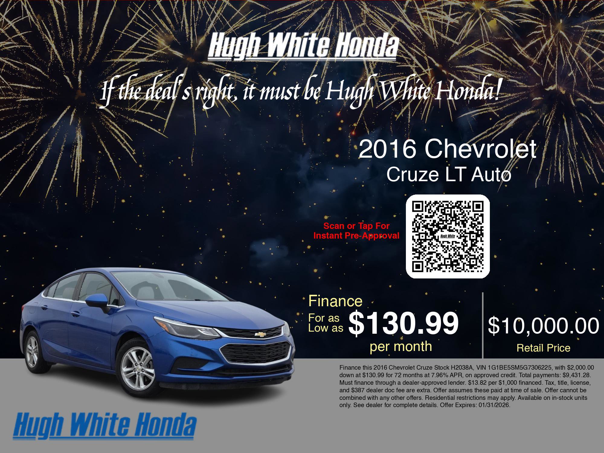 Used 2016 Chevrolet Cruze LT w/ Convenience Package image 3